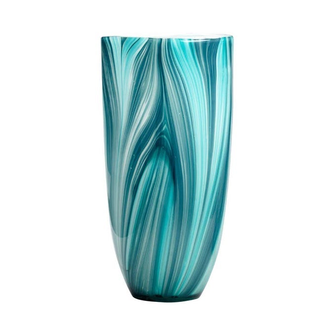 TURIN VASE 05182 6 DIAMETER 12 HEIGHT LARGE BLUE