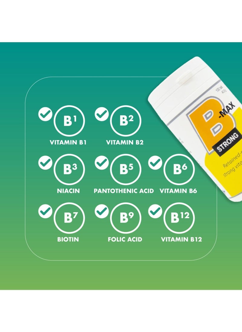 Vitabalans - B-Max Strong Tablets Vitamin B Complex 100'S - Image 1
