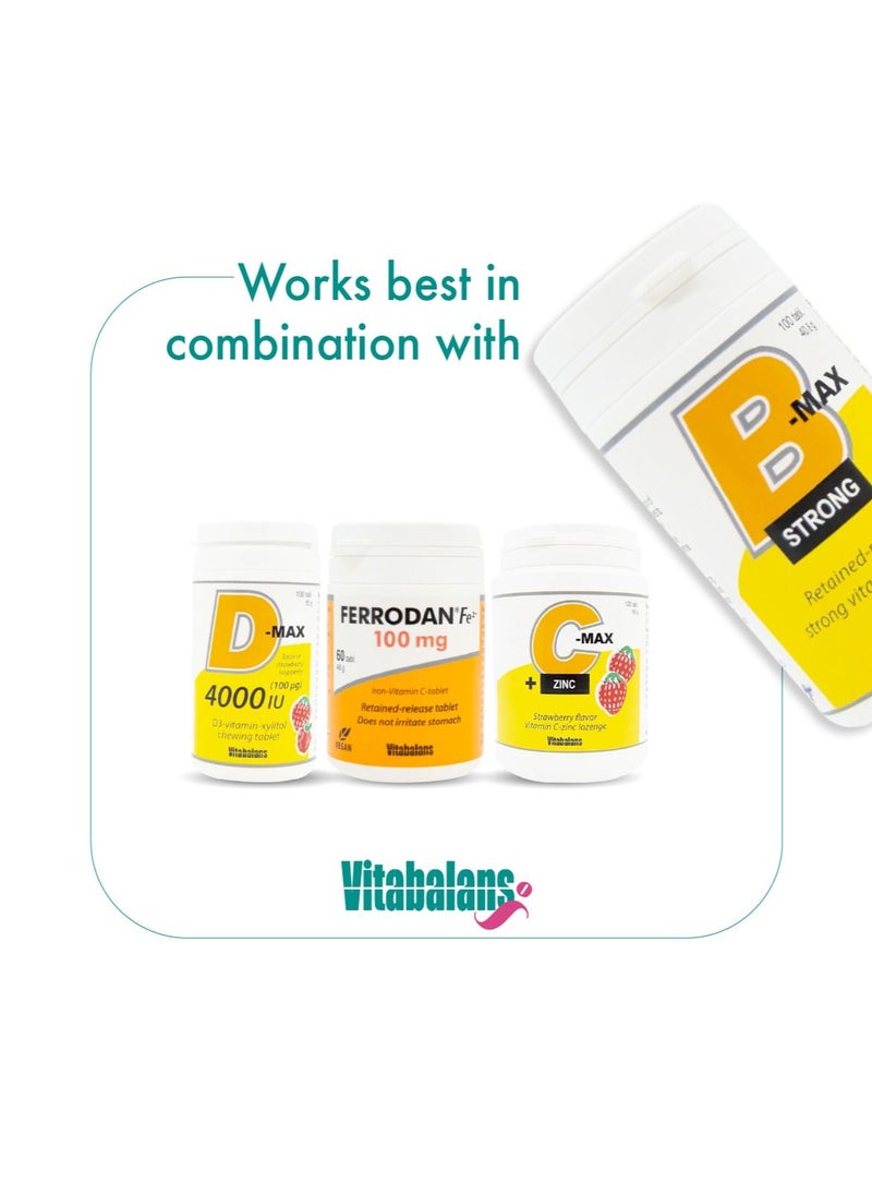 Vitabalans - B-Max Strong Tablets Vitamin B Complex 100'S - Image 1