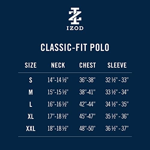 IZOD Men's Regular Fit Advantage Performance Short Sleeve Solid Polo, Blue Revival, Large - Image 2
