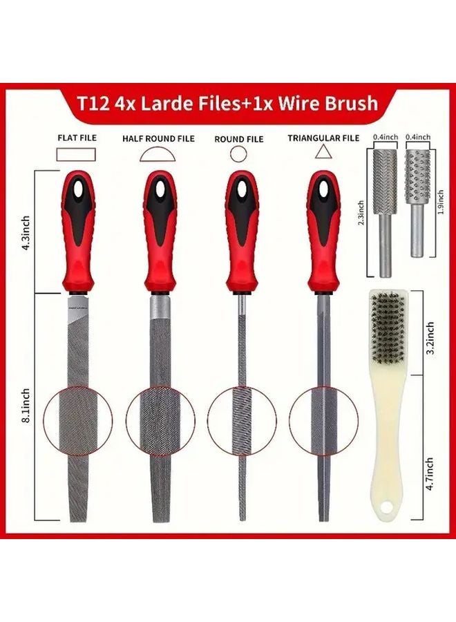 14pcs Metal File Set T12 Grade Forged Alloy Steel With Needle Electric Files - Image 4