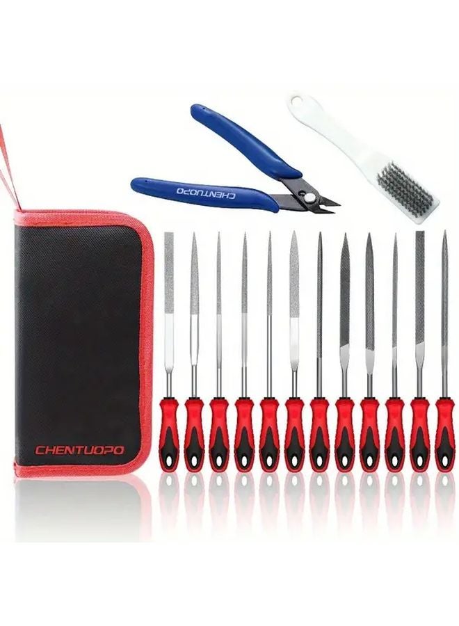14pcs Metal File Set T12 Grade Forged Alloy Steel With Needle Electric Files - Image 2