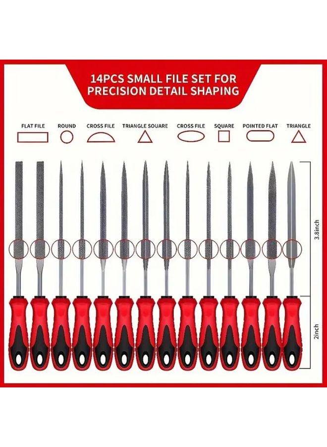 14pcs Metal File Set T12 Grade Forged Alloy Steel With Needle Electric Files - Image 3