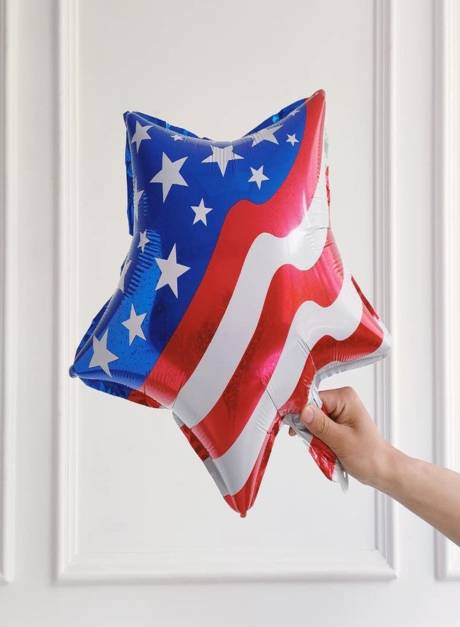 بالونار 11 بالونًا للاحتفال بيوم الاستقلال الأمريكي (الرابع من يوليو): بالونات على شكل علم أمريكي ونجمة، بالون على شكل نسر، بالونات فويل حمراء وبيضاء وزرقاء، مثالية ليوم المحاربين القدامى، وحفلات وطنية أمريكية، وزينة احتفالات الرابع من يوليو. - Image 5