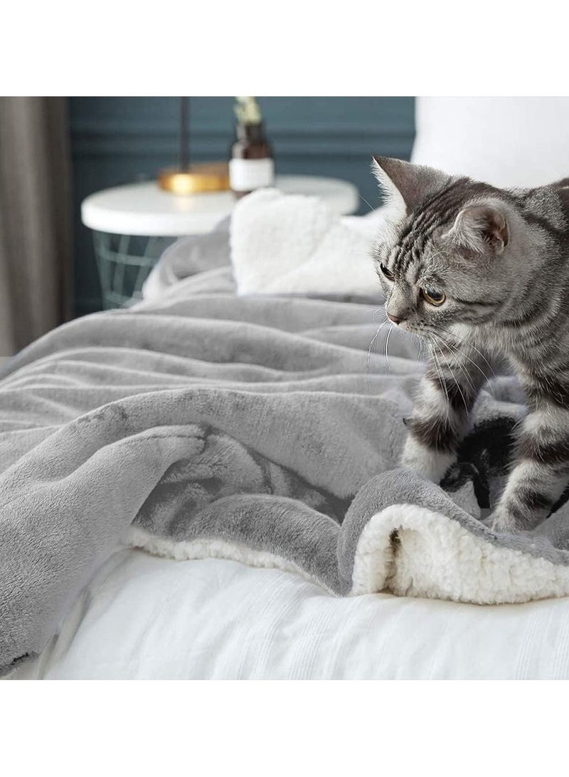 Beauenty Super Soft King Size Fleece Throw Blankets, Warm Cozy Plush Reversible Fleece Bed Blanket for Couch, Bed and Sofa (200x230cm, Grey) - Image 4
