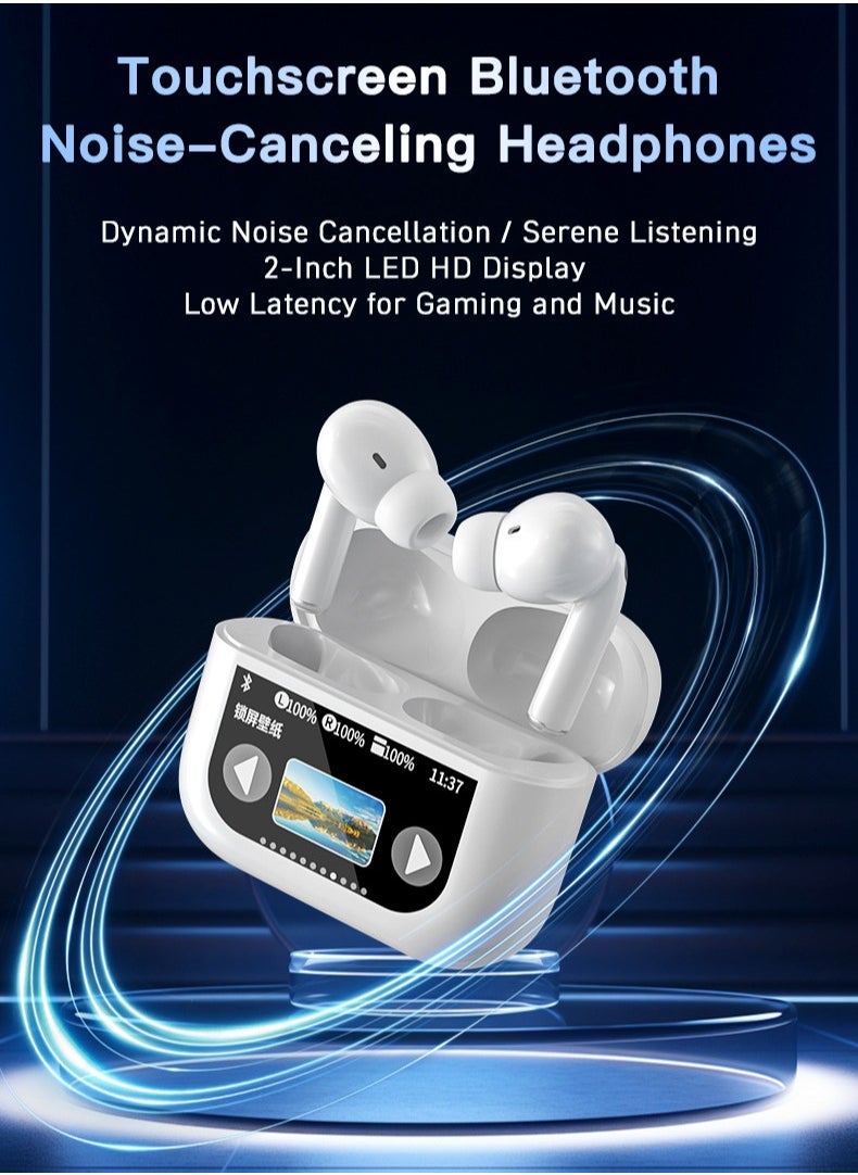 Generic - Wireless Bluetooth Earphones with Touch Control Noise Cancellation Compatible with Android and iOS - Image 1