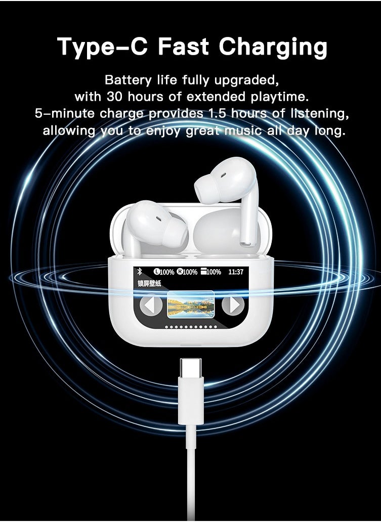 Generic - Wireless Bluetooth Earphones with Touch Control Noise Cancellation Compatible with Android and iOS - Image 1