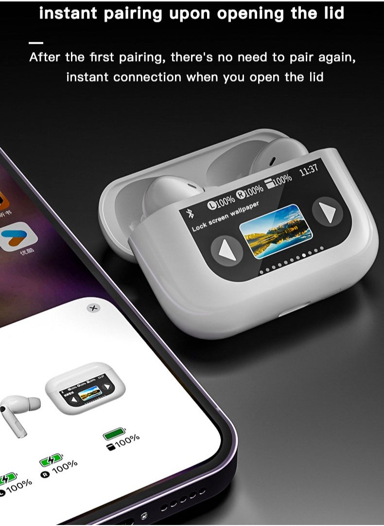 Generic - Wireless Bluetooth Earphones with Touch Control Noise Cancellation Compatible with Android and iOS - Image 1