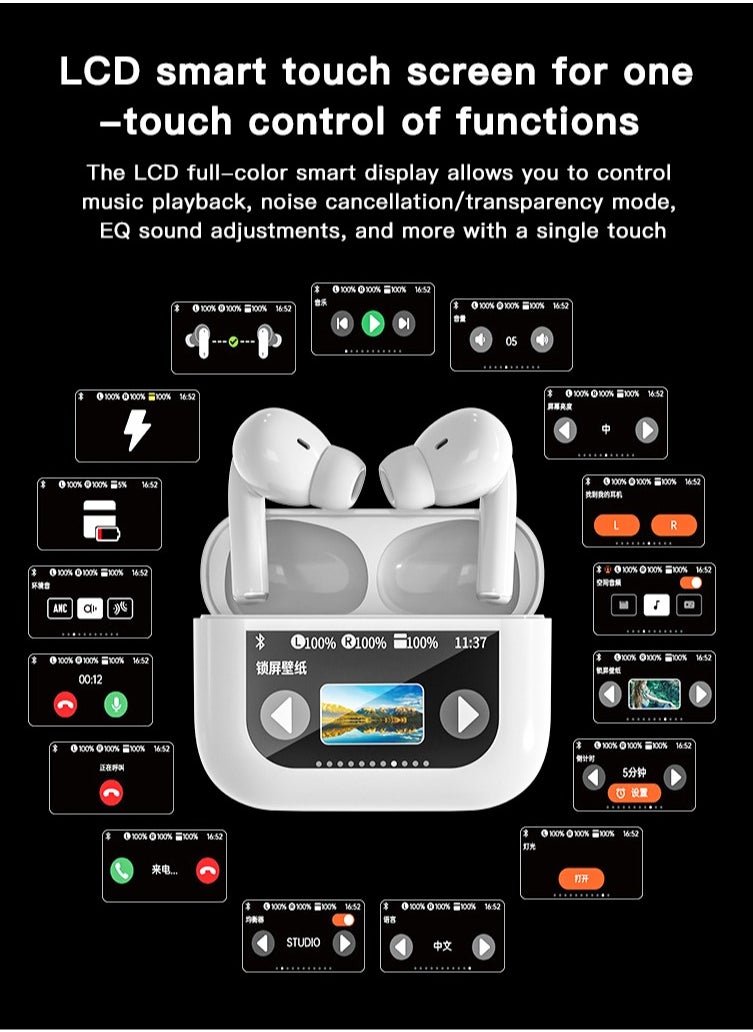 Generic - Wireless Bluetooth Earphones with Touch Control Noise Cancellation Compatible with Android and iOS - Image 1