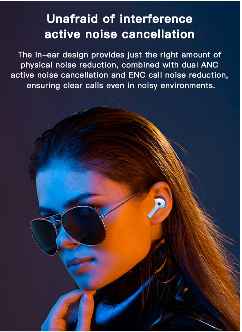 Generic - Wireless Bluetooth Earphones with Touch Control Noise Cancellation Compatible with Android and iOS - Image 1