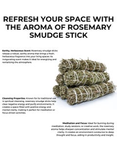 Awafi Mill Premium Rosemary Sage Smudge Sticks | Handcrafted Cleansing Bundle  - Image 3