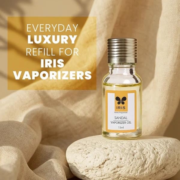 IRIS Sandal Fragrance Vaporizer with 15 ml Oil (Beige, Free Size) - Image 5