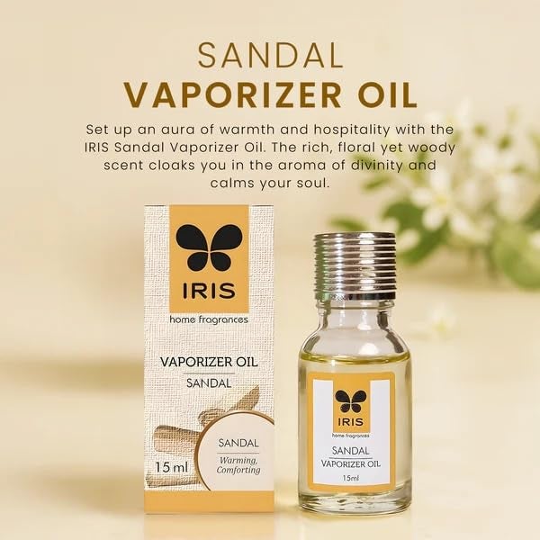 IRIS Sandal Fragrance Vaporizer with 15 ml Oil (Beige, Free Size) - Image 2