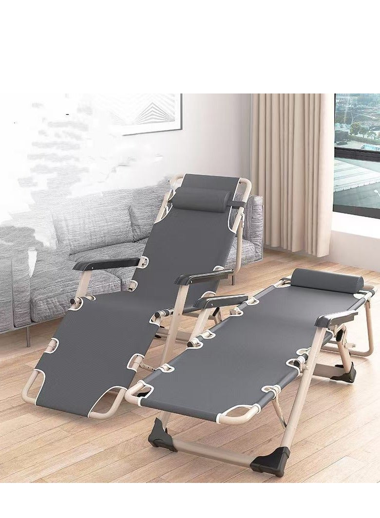 Gasin The lightweight and portable two-in-one folding bed has five adjustment levels, which is suitable for use during lunch breaks or sleeping at night at home and in the company, and can also be used during outdoor camping and outings.  - Image 1