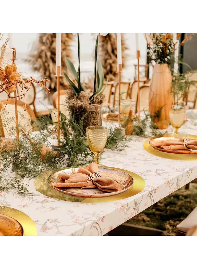 10-Pack Round Gold Shimmer Mirror Placemats (Disposable) – For Arabic Weddings, Parties u0026 Celebration Table Decor - Image 5