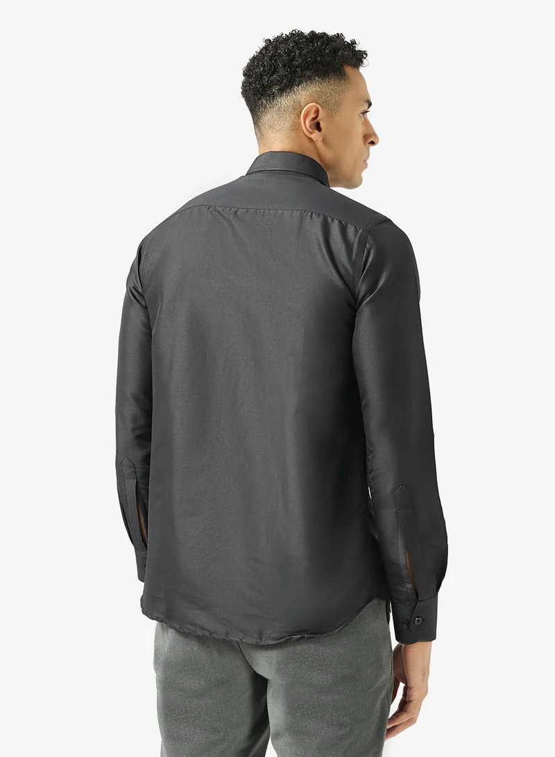 روبرت وود قميص قطني صلب بيو-واش