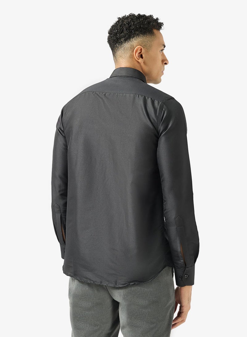 Robert Wood Bio-Wash Solid Cotton Shirt - Image 2