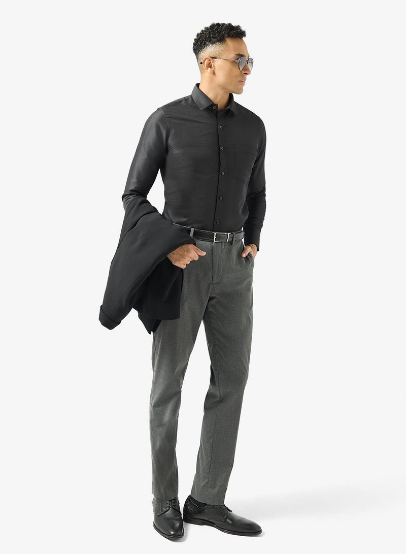 Robert Wood Bio-Wash Solid Cotton Shirt - Image 4
