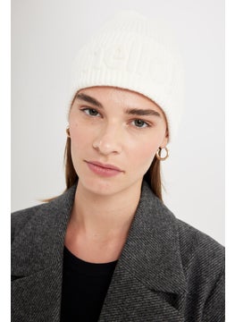 Woman Slogan Printed Knitted Beanie