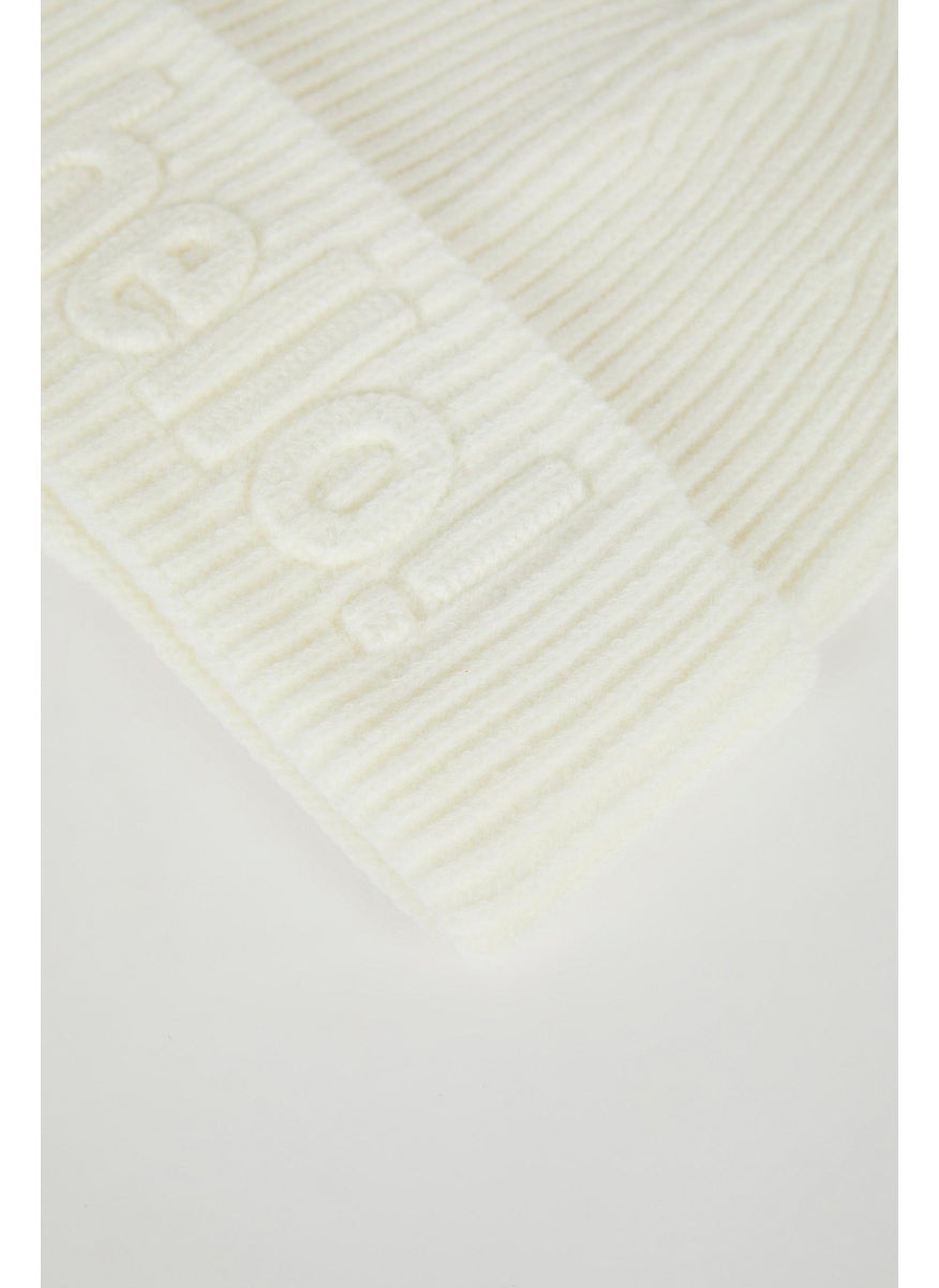 DeFacto - Woman Slogan Printed Knitted Beanie - Image 1