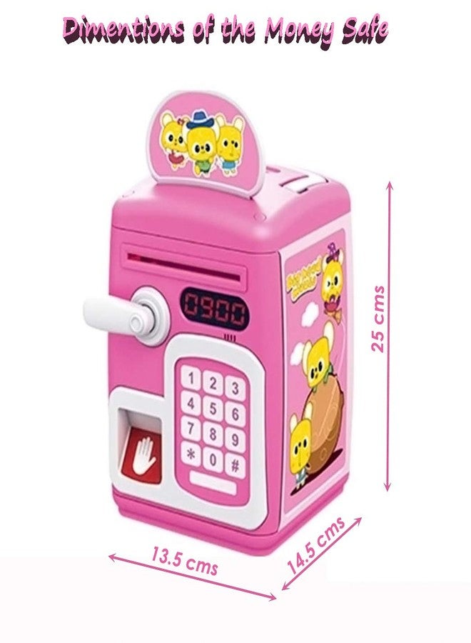 Mummy Please Kids Digital Piggy Bank with Electronic Lock,Money Safe Box wth Finger Print Sensor【Pack of 1】【Lotus Pink】 - Image 3