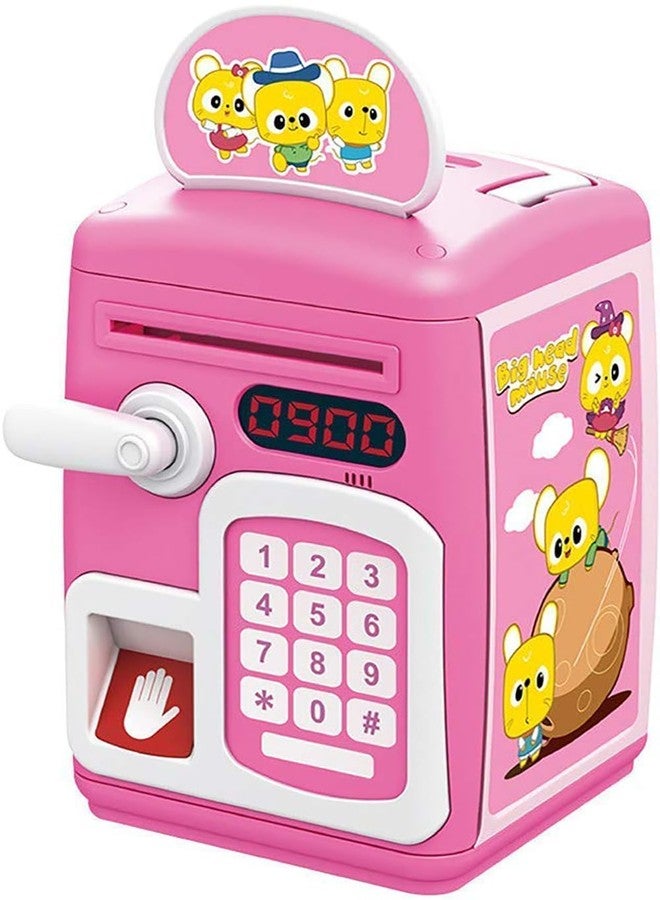 Mummy Please Kids Digital Piggy Bank with Electronic Lock,Money Safe Box wth Finger Print Sensor【Pack of 1】【Lotus Pink】 - Image 1