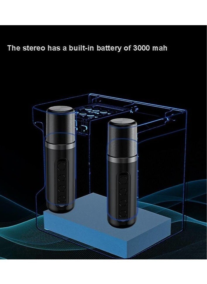 JAJEEK "YS-207 Karaoke System with 2 Microphones & Transformation Light – Bluetooth Stereo Speaker for Home Parties & Entertainment" - Image 2
