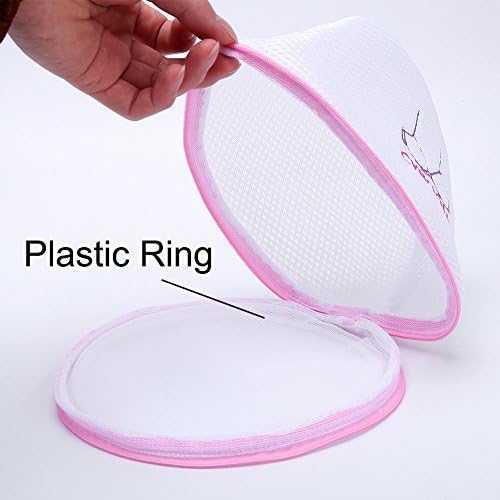 BIRZAR Double Layer Mesh Laundry Bags Sock Lingerie Saver Mesh Net Bra Wash Bag Pouch Basket Laundry Washing Mesh Net Zippered Bag Assorted 1 Pc - Image 4
