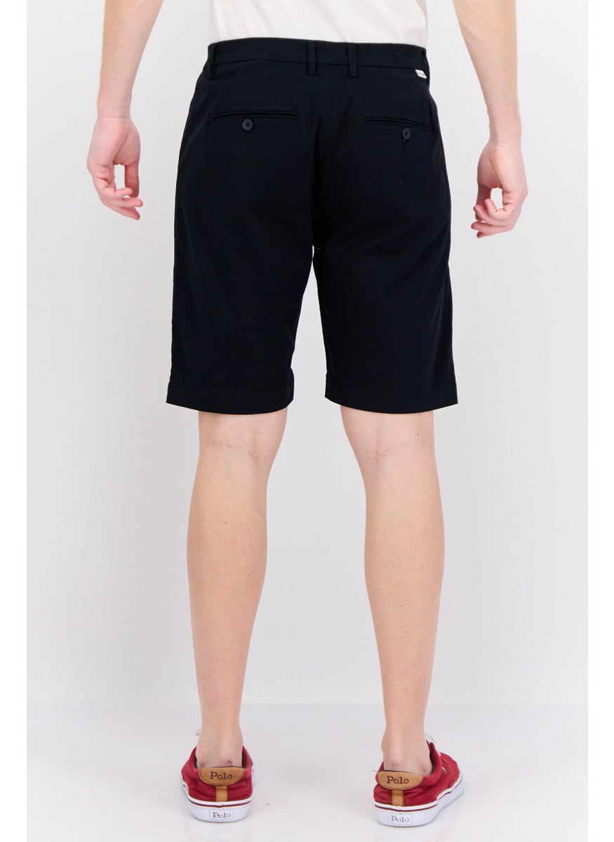 Gazzarrini - Men Solid Chino Shorts, Black - Image 1