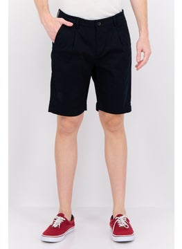 Men Solid Chino Shorts, Black