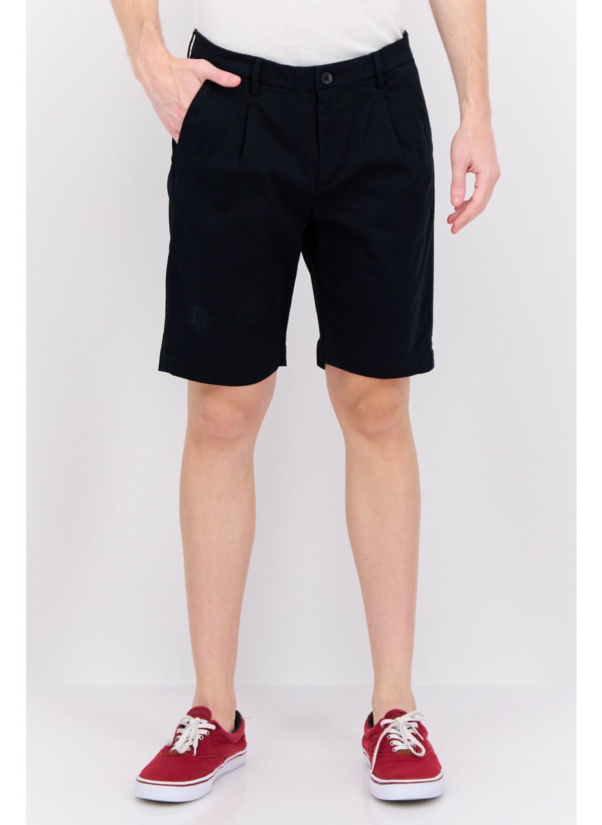 Gazzarrini - Men Solid Chino Shorts, Black - Image 1