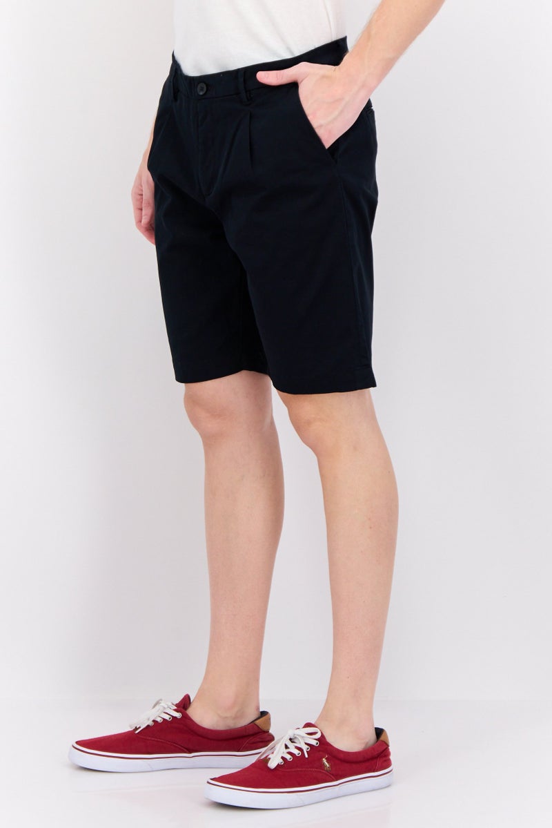 Gazzarrini Men Solid Chino Shorts, Black - Image 2