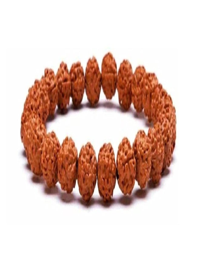 IS4A Genuine Himalayan Five Face Rudraksha Seeds Tibetan Wrist Bracelet Meditation Beads Prayer Charm Bracelets (Rudraksha One Bracelet) - Image 1