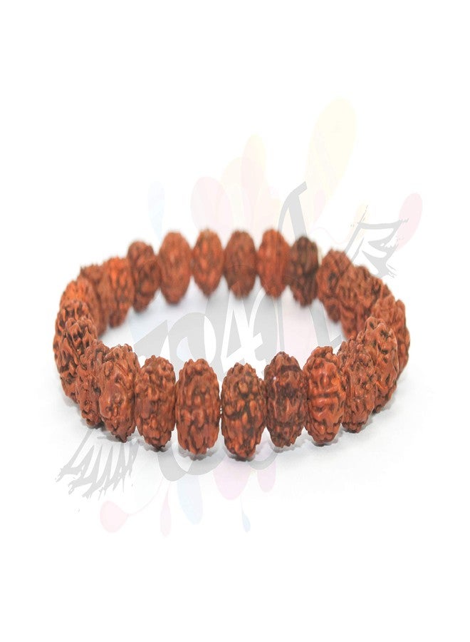 IS4A Genuine Himalayan Five Face Rudraksha Seeds Tibetan Wrist Bracelet Meditation Beads Prayer Charm Bracelets (Rudraksha One Bracelet) - Image 2