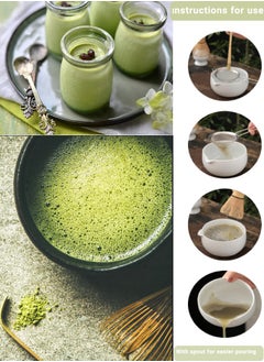 Super ZYouth 4 Piece Matcha Set, Matcha Whisk,Traditional Scoop, Matcha Bowl, Ceramic Whisk Holder,Traditional Matcha Tool Set for Matcha Tea Ceremony (White)  - Image 3