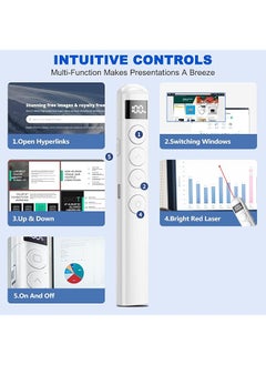 erorex Presentation Clicker Rechargeable Wireless Presenter With Hyperlink Page Up Down Full Black Screen Rf 2.4Ghz Remote Control Ppt Powerpoint Clicker For Keynote Ppt Mac Pc Laptop  - Image 5