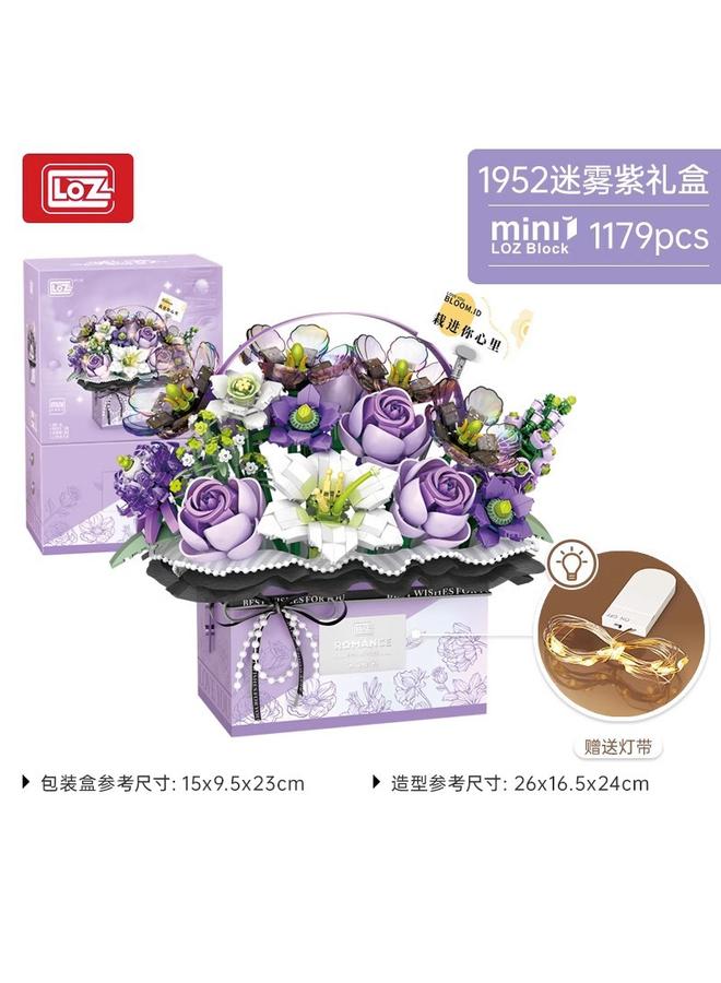 Bluejw LOZ Li Zhi Flower Building Blocks Small Particles Handmade Assembled Diy Immortal Portable Flower Toy Tanabata Gift Valentine's Day - Image 1