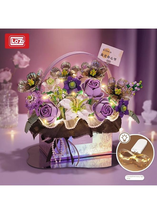 Bluejw LOZ Li Zhi Flower Building Blocks Small Particles Handmade Assembled Diy Immortal Portable Flower Toy Tanabata Gift Valentine's Day - Image 4