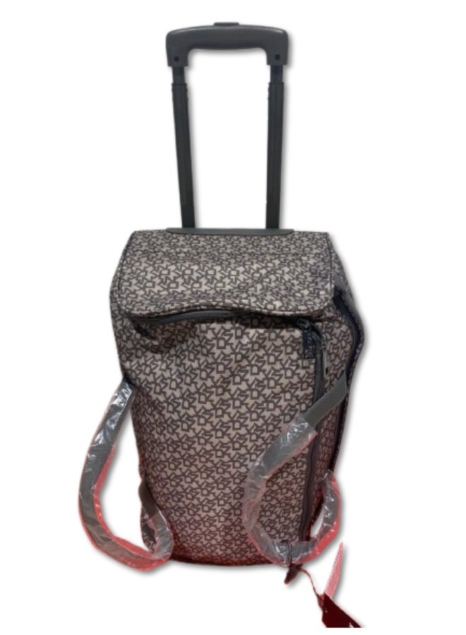 دكني حقيبة دافل بعجلات بتوقيع  فينتيج - لون حديددخان - Image 4