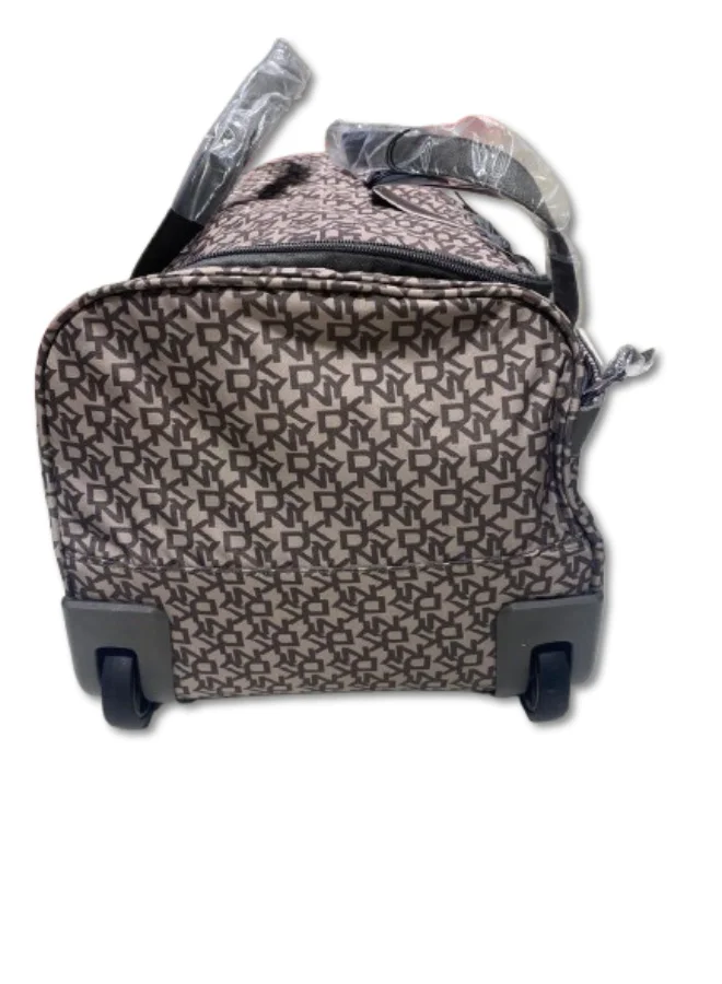 DKNY DKNY Vintage Signature Wheeled Duffle Bag – Iron/Smoke Color | One-Size Travel Duffle with Wheels & Telescopic Handle
