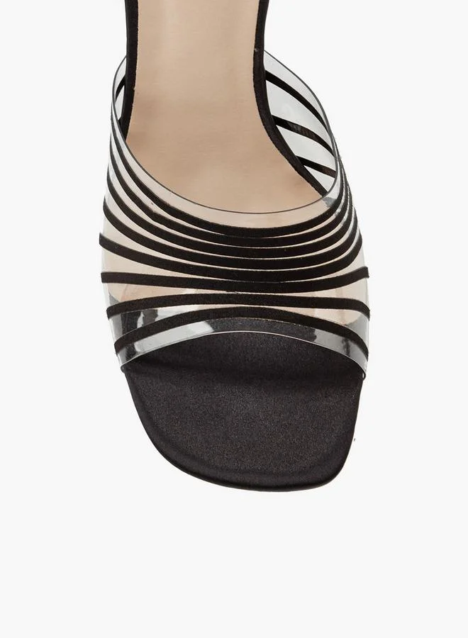 Haadana BLACK Women Flared Heel Sandals for Women | Best Price UAE
