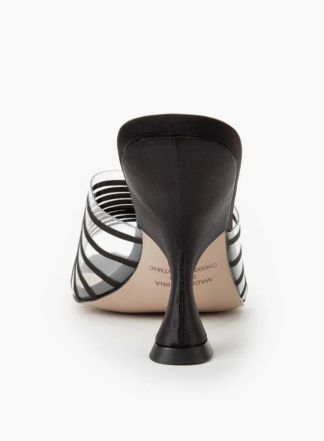 Haadana BLACK Women Flared Heel Sandals for Women | Best Price UAE