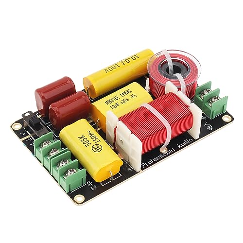 DriSentri 2 Way Crossover for Speaker, 250W 4-12 Ohm 2 Way High-Low Frequency Divider for Speaker, HiFi Speaker Crossover - Image 1
