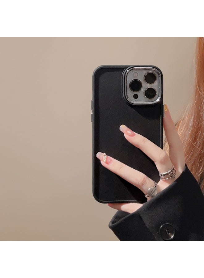 NIBEMINENT Electroplated Lenses Protective TPU Case Cover For iPhone 17 Pro Max, Black