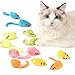 MeoHui 12PCS Rattle Cat Mouse Toys also Prefilled Catnip 236 Mice Body Size Faux Fur Cat Mice Toys with Plastic Body Interactive Catnip Toys for Indoor Cats Play Fetch - Image 3
