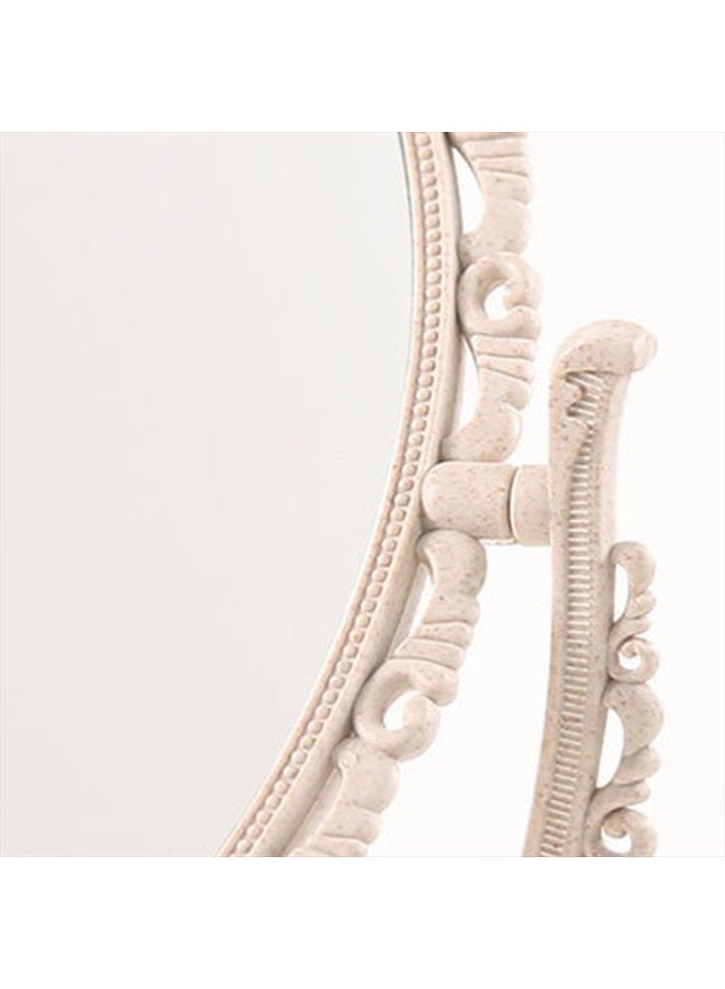 XPXKJ مرآة مكياج على شكل قلب 7" مع تكبير 3X مرآة مزدوجة الجوانب قابلة للدوران لمائدة الزينة في الحمام وغرفة النوم (على شكل قلب، بيج) - Image 4