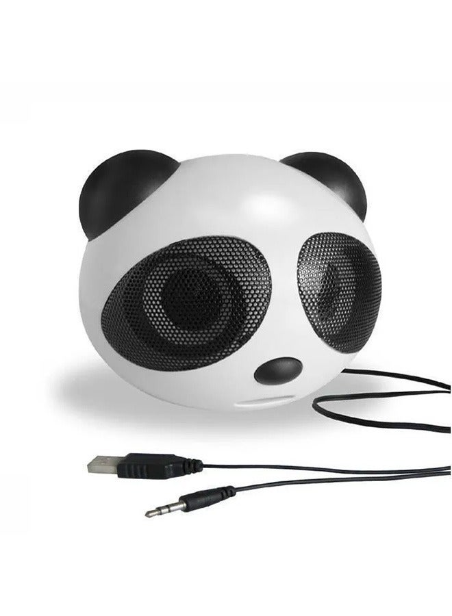 USB Panda Mini Creative Cute Cartoon USB 2.0 Speaker Desktop Phone Laptop Small Sound System - Image 4