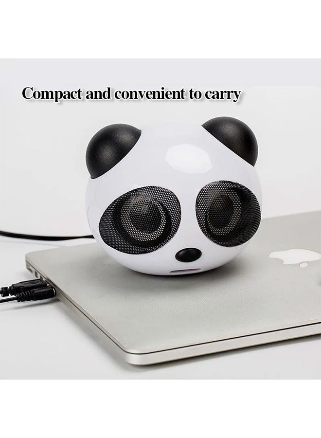 USB Panda Mini Creative Cute Cartoon USB 2.0 Speaker Desktop Phone Laptop Small Sound System - Image 2