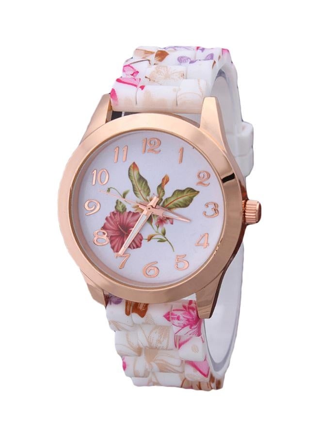 Women's Rubber Analog Watch J2400-1 - Waterproof Elegant Dial Durable Strap Ideal for Casual & Formal Wear - Image 1