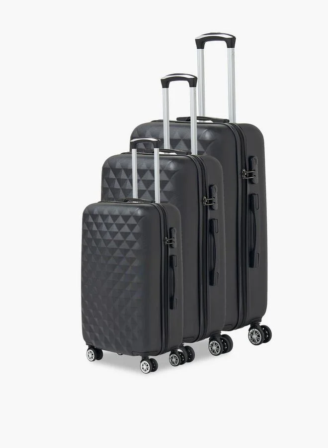 وايف Textured Hardcase Luggage Trolley With Retractable Handle - 28 Inches Check-In Bag